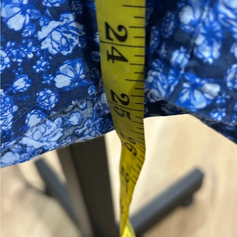 Men's Blue Floral Shirt -Sz S